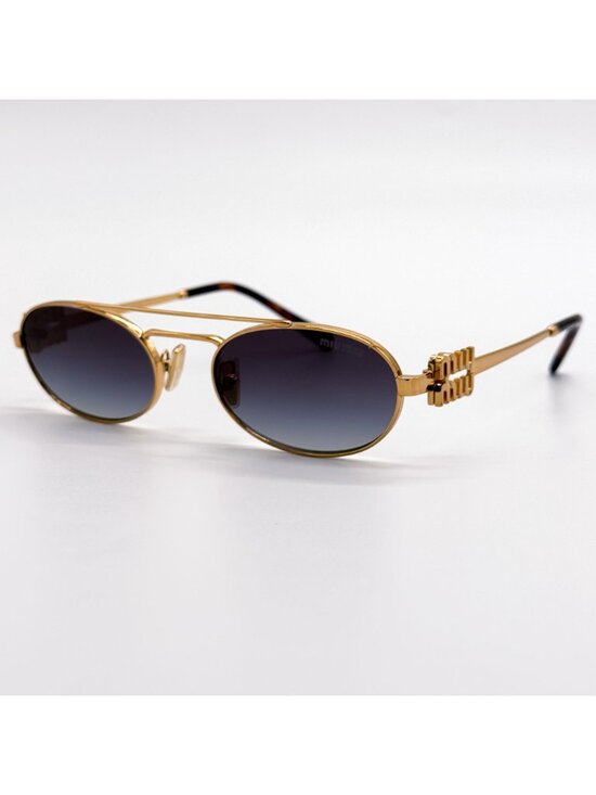 NEW MIU MIU SUNGLASSES MU54ZS 7OE5D1 WOMEN GOLD/GRAY MU 54ZS, SMU 54Z EYEWEAR main image 9